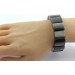Obsidian Armband schwarz silbrige Natur Edelsteine