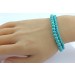 Türkis Armband Set hellblaue Natur Edelsteine flexibel