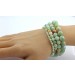 Jade Armband Set hellgrün-rose-grasgrüne Natur Edelsteine flexibel