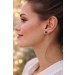 Edelstein Ohrstecker Silber 925 schwarze Natur Drusen