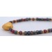 Saphir Herz Kette Silber vergoldet rote Rubine Natur Edelsteine