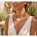 Perlmutt Kette Silber vergoldet Bergkristall Jade Natur Edelsteine