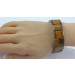 Tigerauge Armband gold braune Natur Edelsteine flexibel
