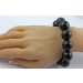 Obsidian Armband tiefschwarze Natur Edelsteine flexibel