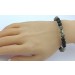 Schungit Armband schwarze goldene Pyrit Natur Edelsteine flexibel
