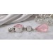 Rosenquarz Anhänger Silber 925 nat. rosa Rosenquarz weißer Topas 