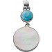 Larimar Anhänger Silber 925 nat. hellblauer Larimar 4ct Perlmutt 5.2ct